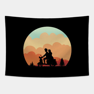 Vespa couple of love Tapestry