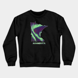 Minnesota - Northern Lights Crewneck Sweatshirt
