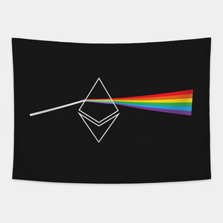Ethereum Rainbow Prism Tapestry