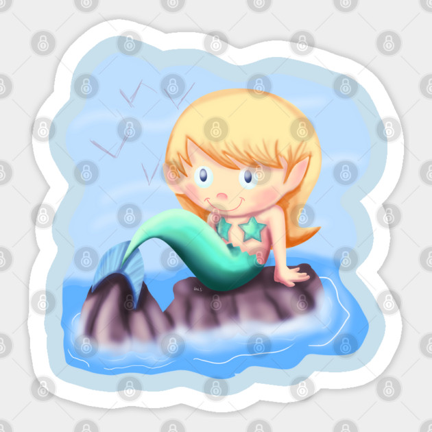 MERMAID Sticker by droidmonkey