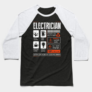 Electrician Baseball T-Shirt