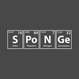 Sponge (S-Po-N-Ge) Periodic Elements Spelling T-Shirt