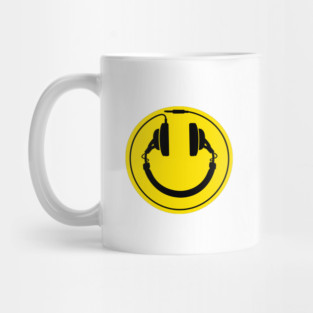 Headphones wire plug house EDM acid Mug
