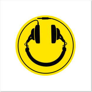 Headphones wire plug house EDM acid Posters and Art