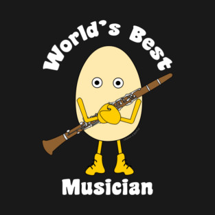 World's Best Clarinet Musician White Text T-Shirt
