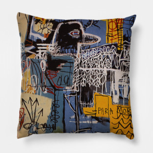 Basquiat Bird on Money Pillow