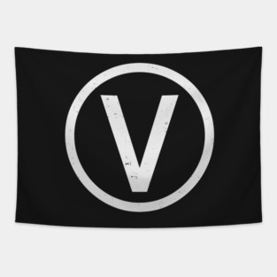 Distressed Vegan Symbol Tapestry