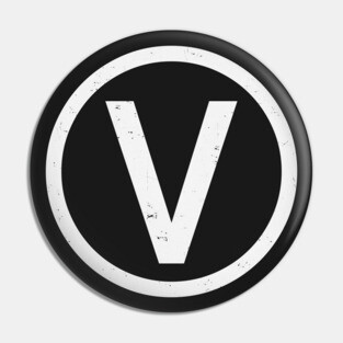 Distressed Vegan Symbol Pin