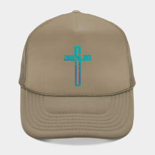 Blue and Purple Jesus Cross Hat