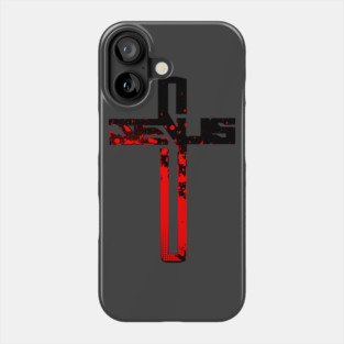 Red and Black Jesus Cross Phone Case