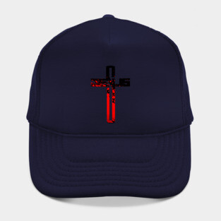 Red and Black Jesus Cross Hat