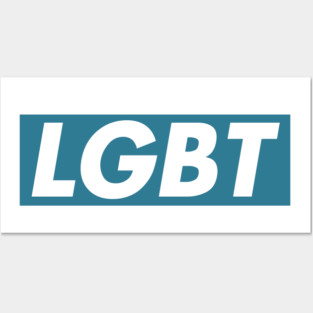 LGBT Blue box logo Posters and Art
