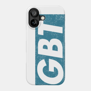 LGBT Blue box logo distressed Phone Case