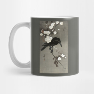 Crow with Cherry Blossoms Mug