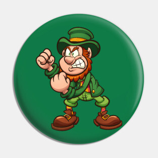 Angry Leprechaun Pin