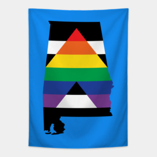 Alabama Straight Ally Pride Tapestry