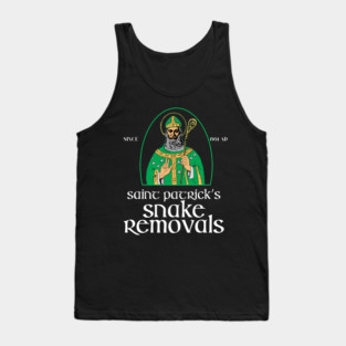 St Patrick's Snake Removals Since 861 AD Funny Saint Patrick Tank Top