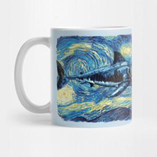 The Shark Van Gogh Style Mug