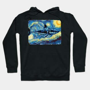 The Shark Van Gogh Style Hoodie