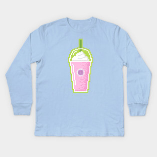 Pixel Milkshake Kids Long Sleeve T-Shirt