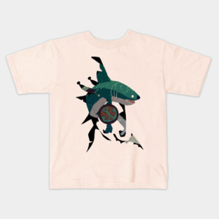 Vegetarian Shark Guard (no text) Kids T-Shirt
