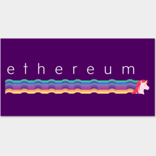 Ethereum unicorn Posters and Art