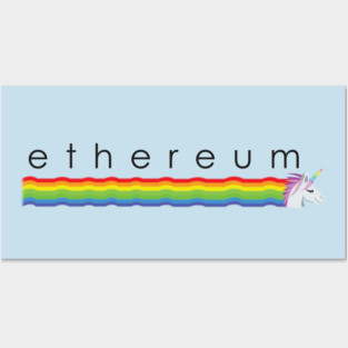 Ethereum unicorn Posters and Art
