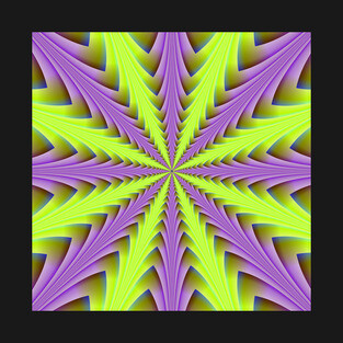 Stacked Structure in Lilac and Lime T-Shirt