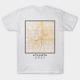 ATLANTA GEORGIA CITY STREET MAP ART T-Shirt