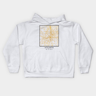 ATLANTA GEORGIA CITY STREET MAP ART Kids Hoodie