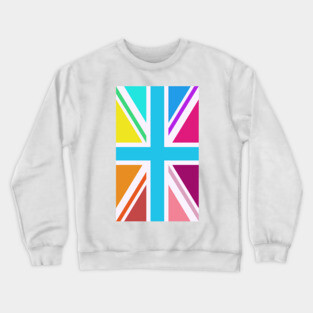 Multicolored Union Jack/Flag Crewneck Sweatshirt