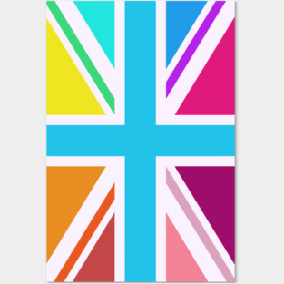 Multicolored Union Jack/Flag Posters and Art