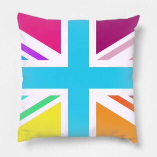 Multicolored Union Jack/flag (II) Pillow