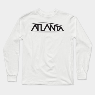 Atlanta Minimal Logo Shirt – ATL Streetwear City Tee Long Sleeve T-Shirt