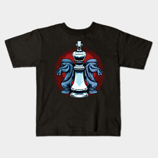 Chess Pieces King And Knight Chess Players Kids T-Shirt