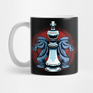 Chess Pieces King And Knight Chess Players Mug