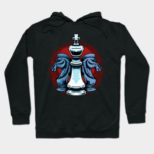 Chess Pieces King And Knight Chess Players Hoodie