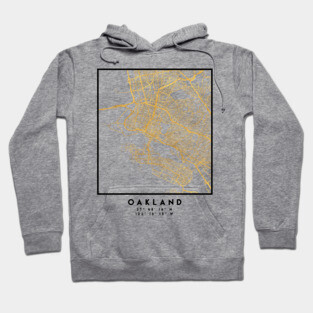 OAKLAND CALIFORNIA CITY STREET MAP ART Hoodie