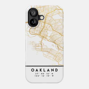 OAKLAND CALIFORNIA CITY STREET MAP ART Phone Case