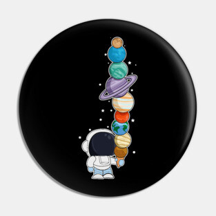 astronaut with ice cream Pin