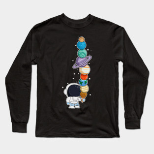 astronaut with ice cream Long Sleeve T-Shirt