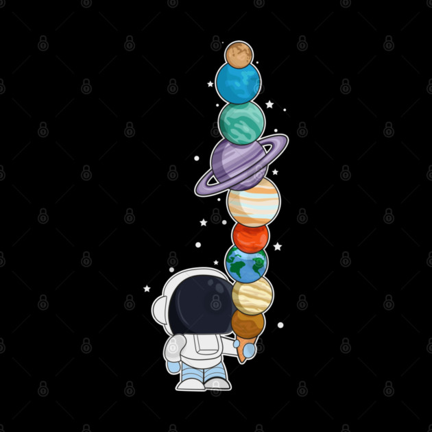 astronaut with ice cream by PaperHead