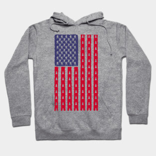 Vintage Bigfoot american flag Hoodie