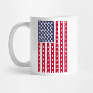Vintage Bigfoot american flag Mug