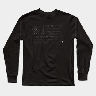 American Flag Space by Tobe Fonseca Long Sleeve T-Shirt