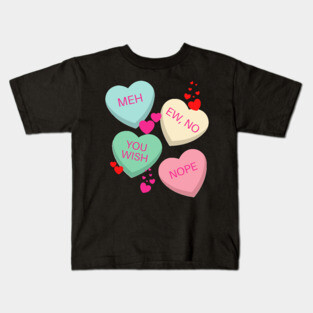Candy Hearts Anti-Valentine's Day Kids T-Shirt