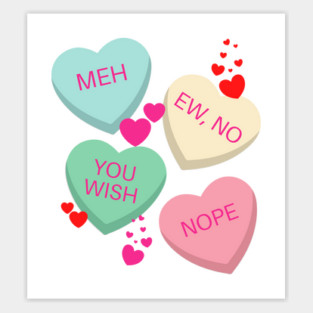 Candy Hearts Anti-Valentine's Day Sticker
