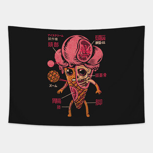 Ice Cream Kaiju Tapestry