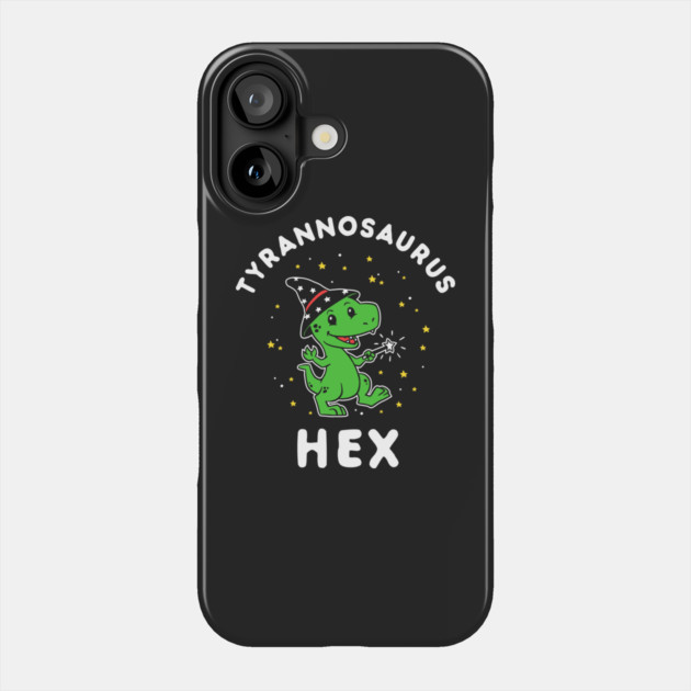 Tyrannosaurus Hex Phone Case by dumbshirts