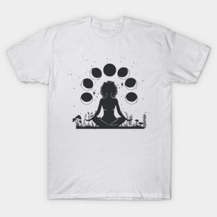 Sitting Garden Moon Goddess T-Shirt